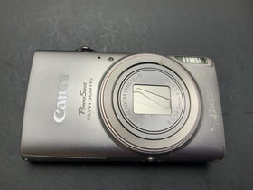 Wi-Fi Canon PowerShot ELPH 360 HS 20.2MP Digital Camera 12x Zoom Silver Tested